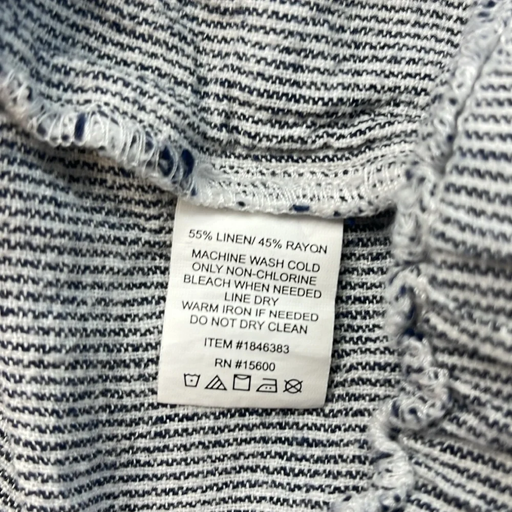 💚5/$25 SALE!💚 Briggs New York Blue Striped Linen Blend Cargo Short Sz S